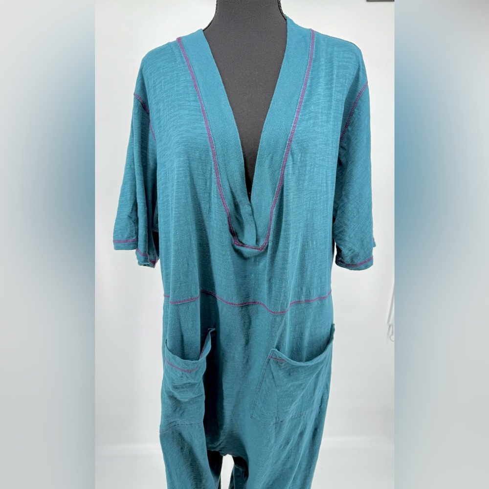 Natural Life Teal Cotton Top - Picture 2 of 11